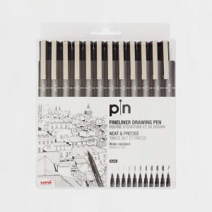 Rotulador Calibrado Uni Pin Fine Line Negro 0.03